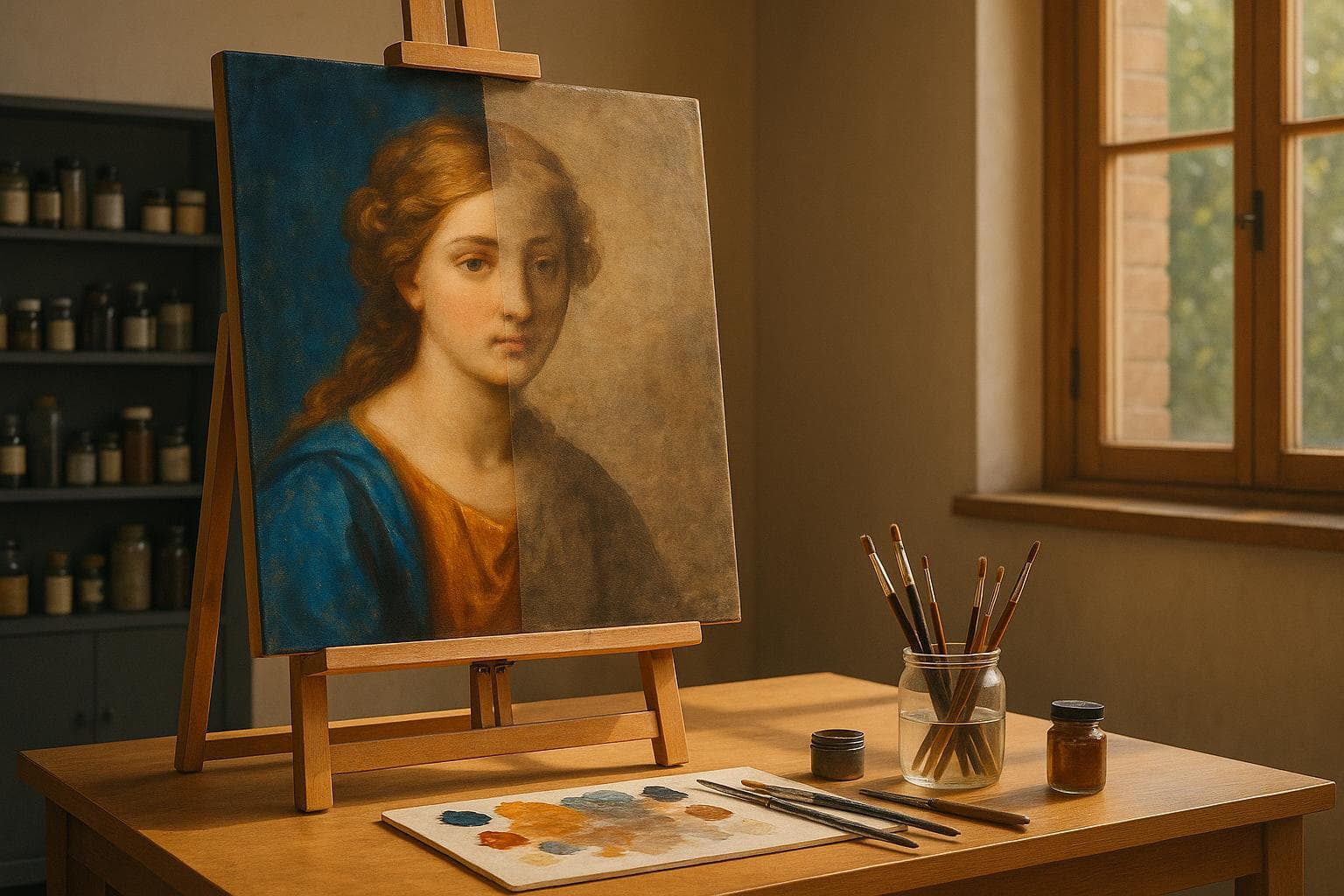 AI Restores Faded Art Colors